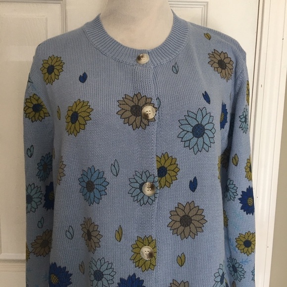 Misslook Sky Blue Knit Top Sz L - Picture 2 of 10
